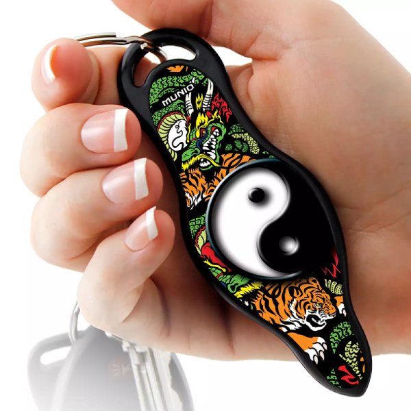Dragon Tiger Yin Yang Self Defense Keychain