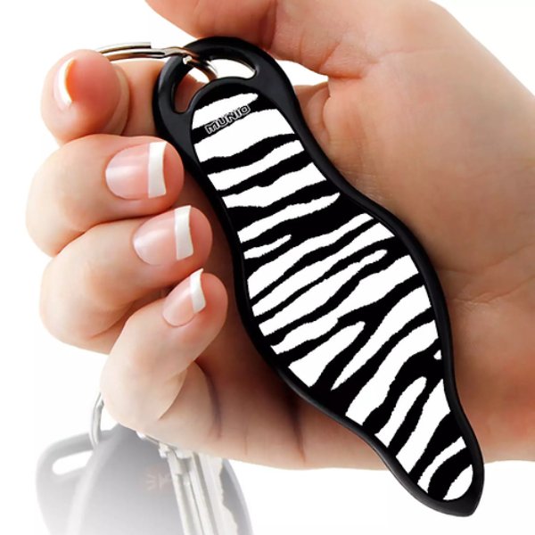 Zebra Self Defense Keychain
