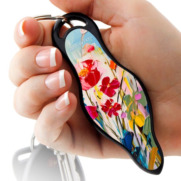 Painted Bloom Self Defense Keychain